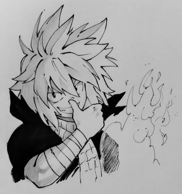 Oh, Natsu con pelo largo ¿Porqué tienes que ser tan fachero? 