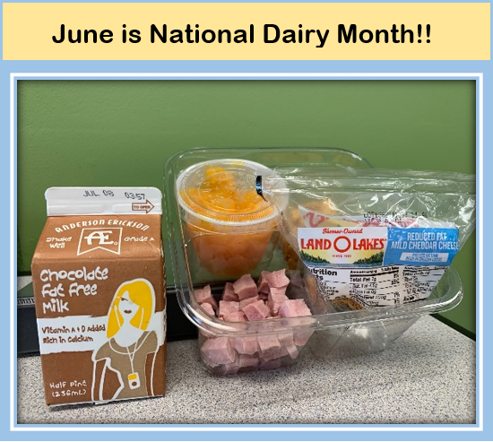 Did you know it's National Dairy Month? 🥛🧀 Dairy products are nutrient-rich with protein to help build and repair the muscles of bodies that are physically active and vitamin A to help maintain healthy skin!