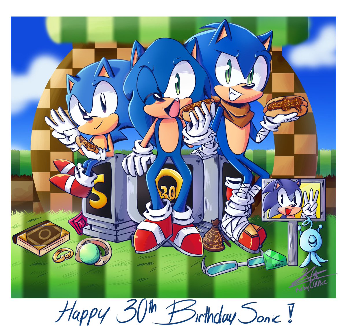 Happy late 30TH birthday sonic! 