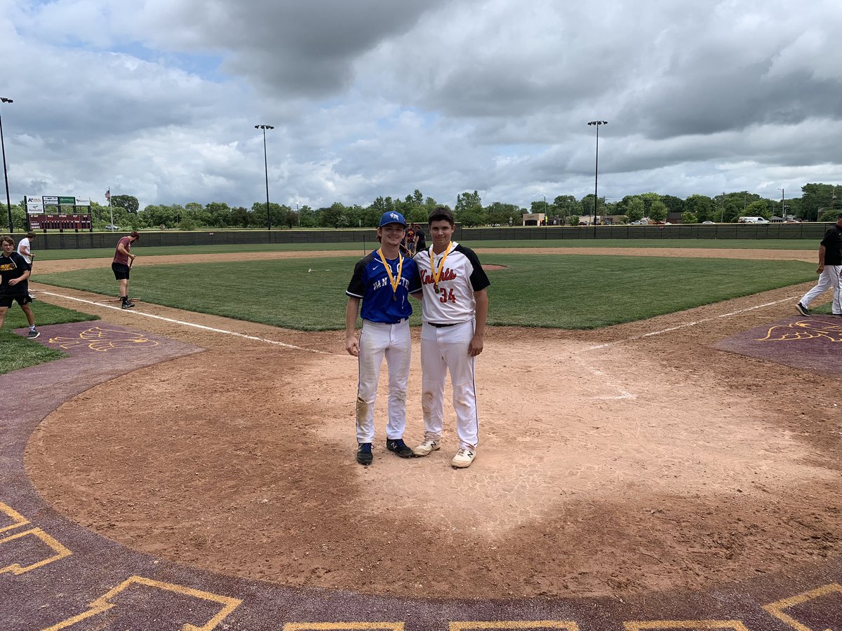 Assumption over Van Meter in game 1 of Prange Classic at Ankeny. Tyler Welch for Assumption and Zach Plaencool are your MVPs of game 1. #2021BrentPrangeClassic