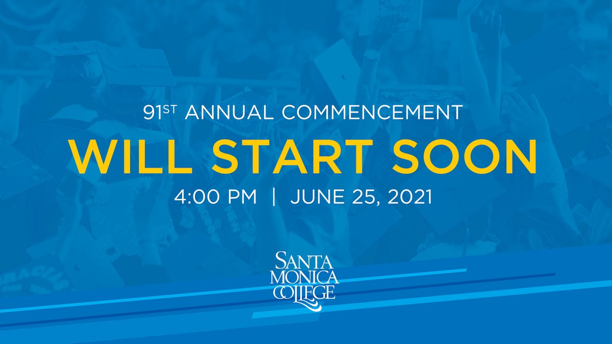 SMC_edu's tweet photo. Excited for SMC's online commencement ceremony! Watch the live stream today at 4 p.m.: https://t.co/blnkneDNkO https://t.co/BZVcat5Gfo