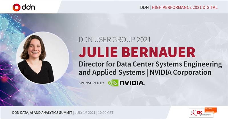 DDNintelligence's tweet photo. NVIDIA’s Selene is a living proof-point of the power of DDN’s DGX SuperPOD reference architecture on which it’s based. NVIDIA's Julie Bernauer will share her perspective as a DDN customer and discuss the behavior of the world’s 5th largest supercomputer... https://t.co/INKlmtrOHR https://t.co/hxKFTGw1Tr