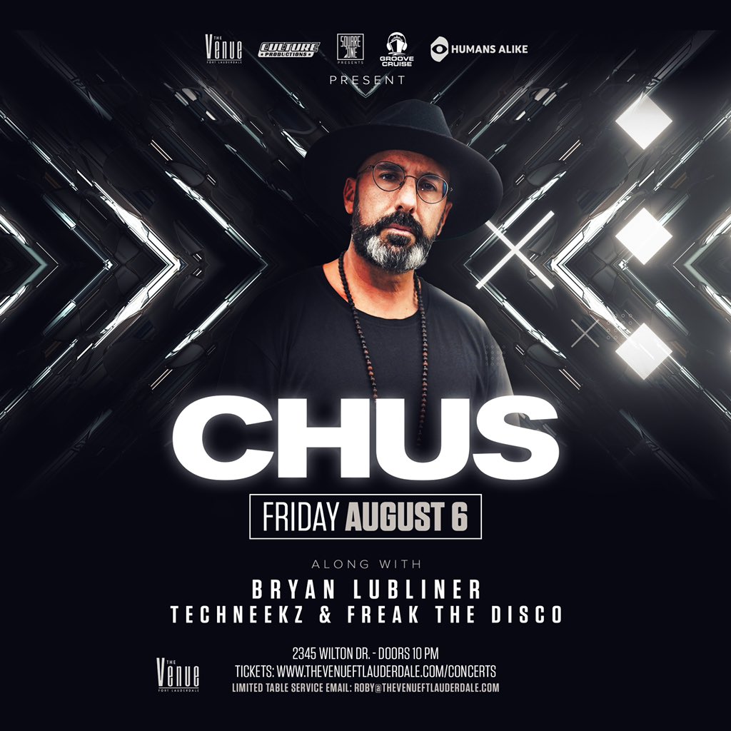 Aug 6th catch me playing alongside El Tio del Mundo <a href="/DJCHUS/">DJ CHUS OFFICIAL</a> honored to be sharing the same stage! 😎🤘🏽❤️

Tickets at Linktr.ee/djtechneekz