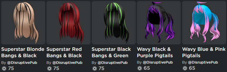 Roblox Dev Series Hangers Livetopia: Jack NOIR RAINBOW HAIR Code Only