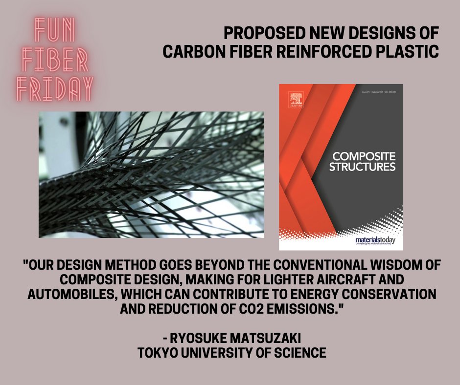 CarbonFiberES's tweet photo. FUN FIBER FRIDAY!

Carbon Fiber Reinforced Plastic? @TUS_PR_en's Ryosuke Matsuzaki has a new answer.

Read more here: https://t.co/bCrMhayF8m

#coatings #corrosion #industrial #epoxy #frp #piping #engineering https://t.co/uPfZX6Jtva