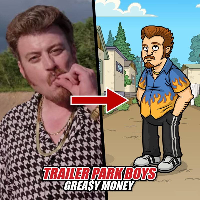 TPBGAME's tweet photo. Hitch a ride to Sunnyvale play the Trailer Park Boys mobile game with Bubbles, Ricky and Julian.
