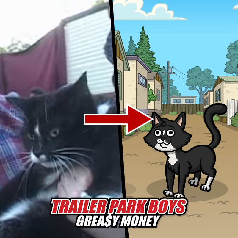 TPBGAME's tweet photo. Hitch a ride to Sunnyvale play the Trailer Park Boys mobile game with Bubbles, Ricky and Julian.
