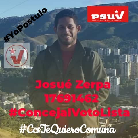 ChvezInvicto1's tweet photo. Las bases deciden 
#Este27YoPostulo
Por Caracas Voto lista
★ David Urgelles

Por el El Circuito#6 La Vega Caricuao Macarao
 ★ Jacqueline Aristigueta

★Roque García 

★ Adrianyela Elde 
#VolvamosALaSendaDeChavez 
@NicolasMaduro 
@roquepsuv 
@ConCiliaFlores https://t.co/mDeaBlhcZq
