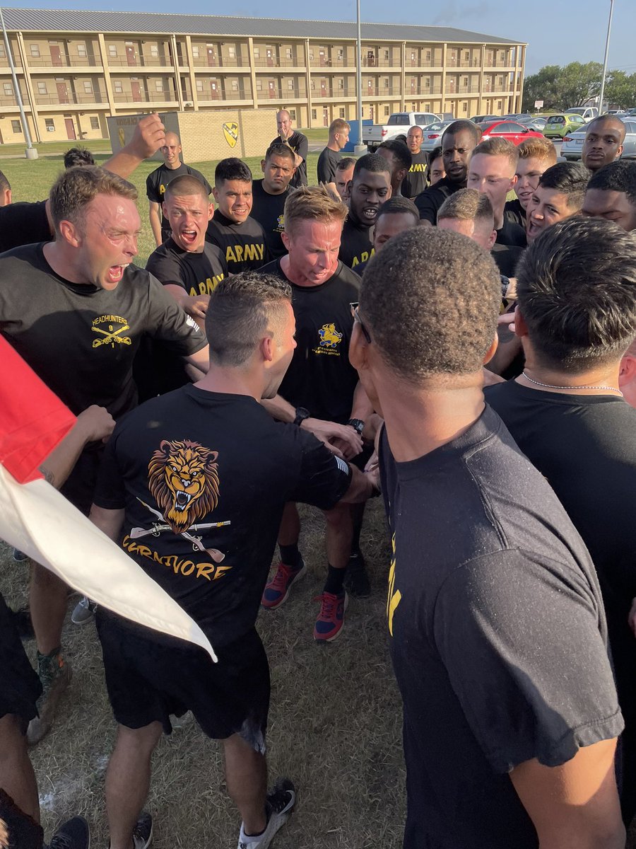 1st9cav_'s tweet photo. CARNIVORE is our flag football champion!! Both HHC and C Co played great all week long but our mech infantry boys brought home the trophy 🏆 #HeadHunters #WeCanWeWill #BlackJack #PFFW https://t.co/ODEnZ4xZzx