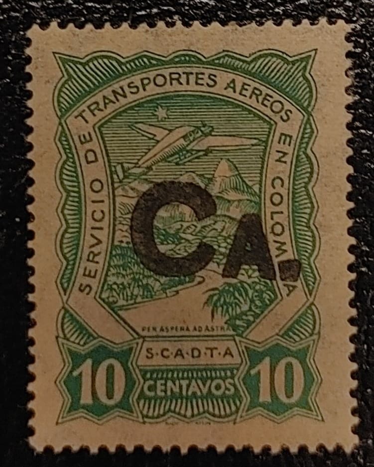 AllNations1949's tweet photo. Canada #CLCA2 Mint 1929 10c SCADTA, one of only 275 issued. Lot 72 in our 26 June online auction.
#canadastamps #canadianstamps #SCADTA
#airmailstamps #colombianstamps #stampauctions #onlineauctions https://t.co/r2MuhSLEAn https://t.co/YWrgpYybYO