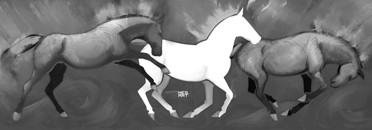 Throwback to when I was vibrating at peak horse girl (personal project work) 