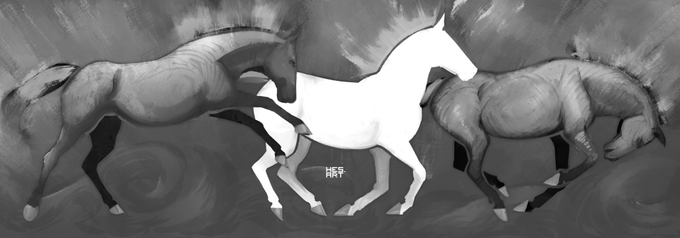 Throwback to when I was vibrating at peak horse girl (personal project work) 
