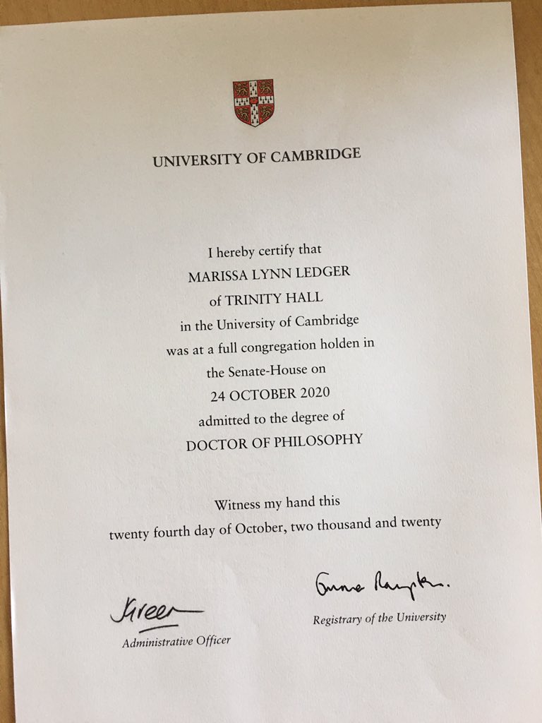 Haven’t been this excited to get a piece of paper in the mail for a long time! Thanks for all the support <a href="/UCamArchaeology/">Cambridge Archaeology</a> <a href="/TrinityHallCamb/">Trinity Hall</a> <a href="/UAlberta_FoMD/">UAlberta Med & Dent</a>
