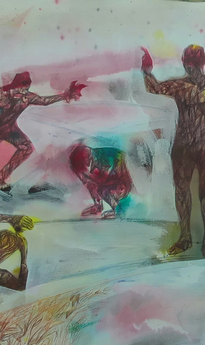 publicartist742's tweet photo. This is my artwork from my university Part of my artwork by technic of colour pens #artwork #follow3follow #drawing #colourpens #likeforlike #likefortag #creatively #imagination #composition #figures #Texture #colour #instart #partofmydrawing #follow4follow #sarahshe https://t.co/FNlTih5k0D