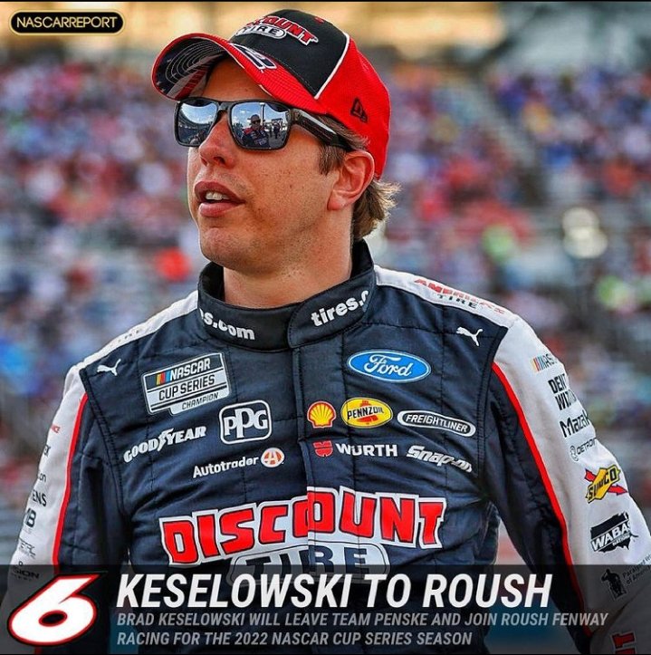 NEWS: Brad Keselowski will join Roush Fenway Racing for the 2022 season, as a co-owner and driver, per Adam Stern