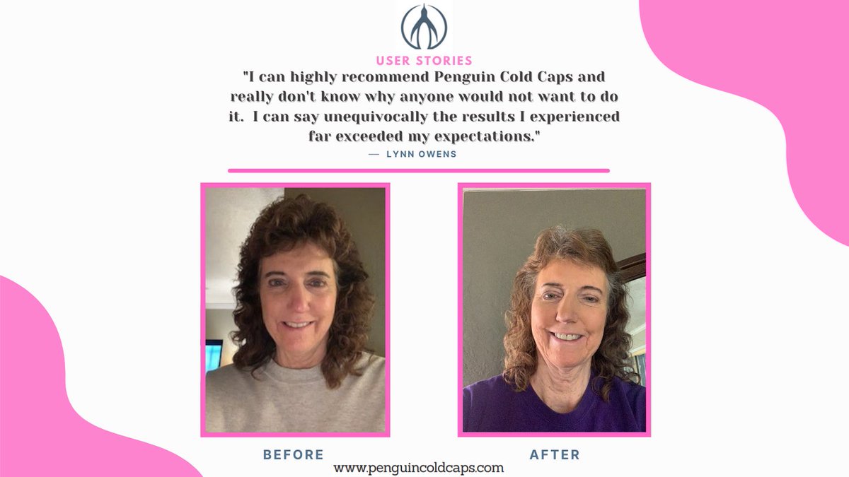PenguinColdCaps's tweet image. &quot;I can highly recommend Penguin Cold Caps and really don&apos;t know why anyone would not want to do it... I can say unequivocally the results I experienced far exceeded my expectations.&quot; - Lynn Owens / User Stories 

#penguincoldcaps #coldcaps #coldcapping #penguincoldcapssavedmyhair