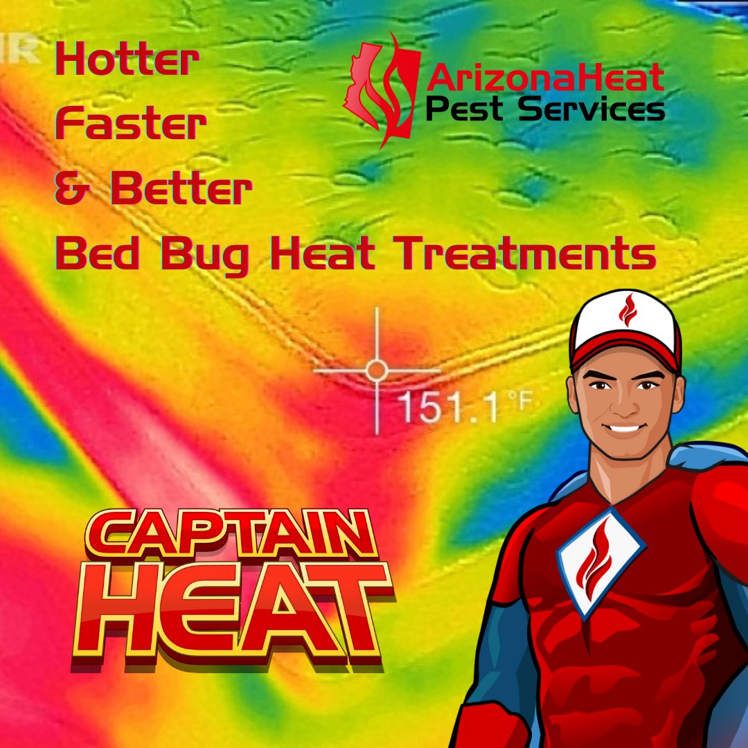 If you have bed bugs then you need a heat treatment. From Arizona Heat OBVI! Our Heats Treatments are Hotter (150 °F), Faster (Get to temp in 10 mins and hold it there), and Better (Better Warranty, Better Training, &amp; More Experience) than any other.