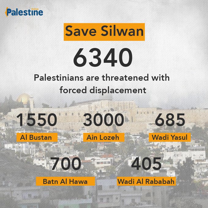 MiralAli03's tweet photo. Less than 48 hours for Isr*els decision to be implemented #SaveSilwan https://t.co/VhK8CSmHtJ