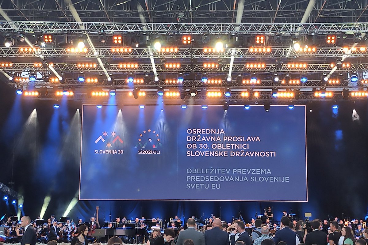 Ljubljana - osrednja državna proslava ob 30. obletnici slovenske državnosti in obeležitev prevzema predsedovanja Slovenije Svetu Evropske unije