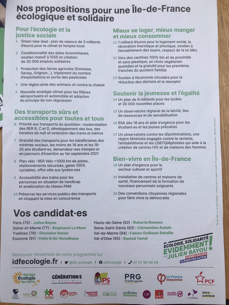 Une belle fin de campagne rassemblé.e.s derrière @idf_ecologie et @julienbayou dans le 14e ! 

À dimanche pour région écolo et solidaire 💪👍🗳

#regionales2021 
@14eGeneration @eelvparis14 @PS_Paris14 @PCFParis14 @FranceInsoumise