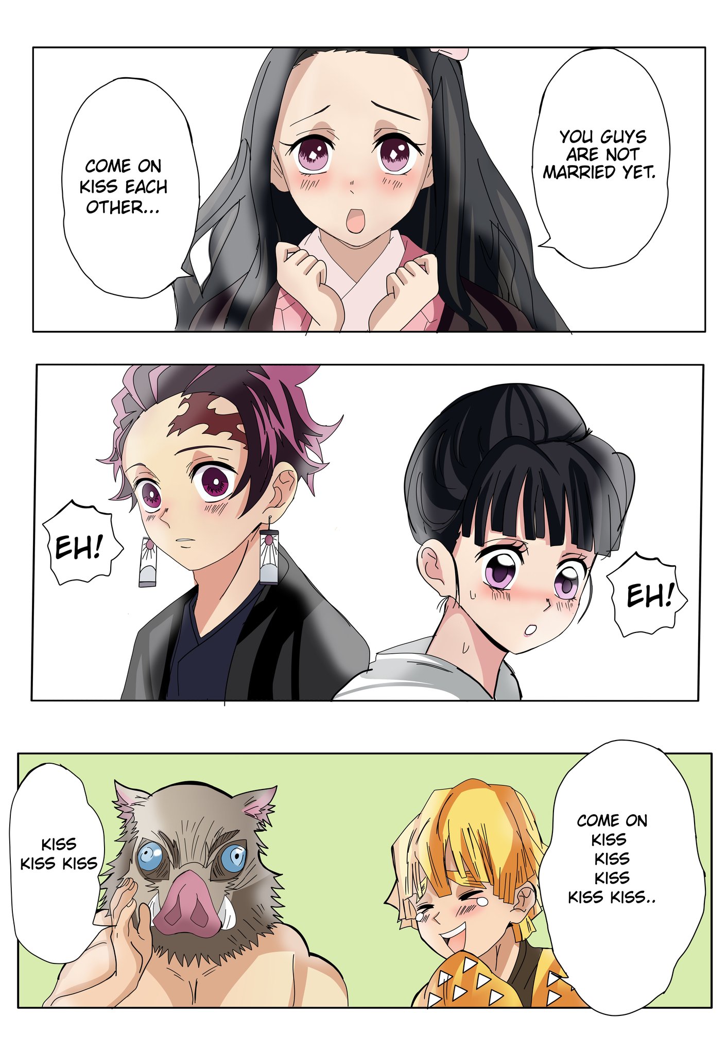 photo Demon Slayer Kanao And Tanjiro Kiss twitter tanjiro x kanao wedding manga