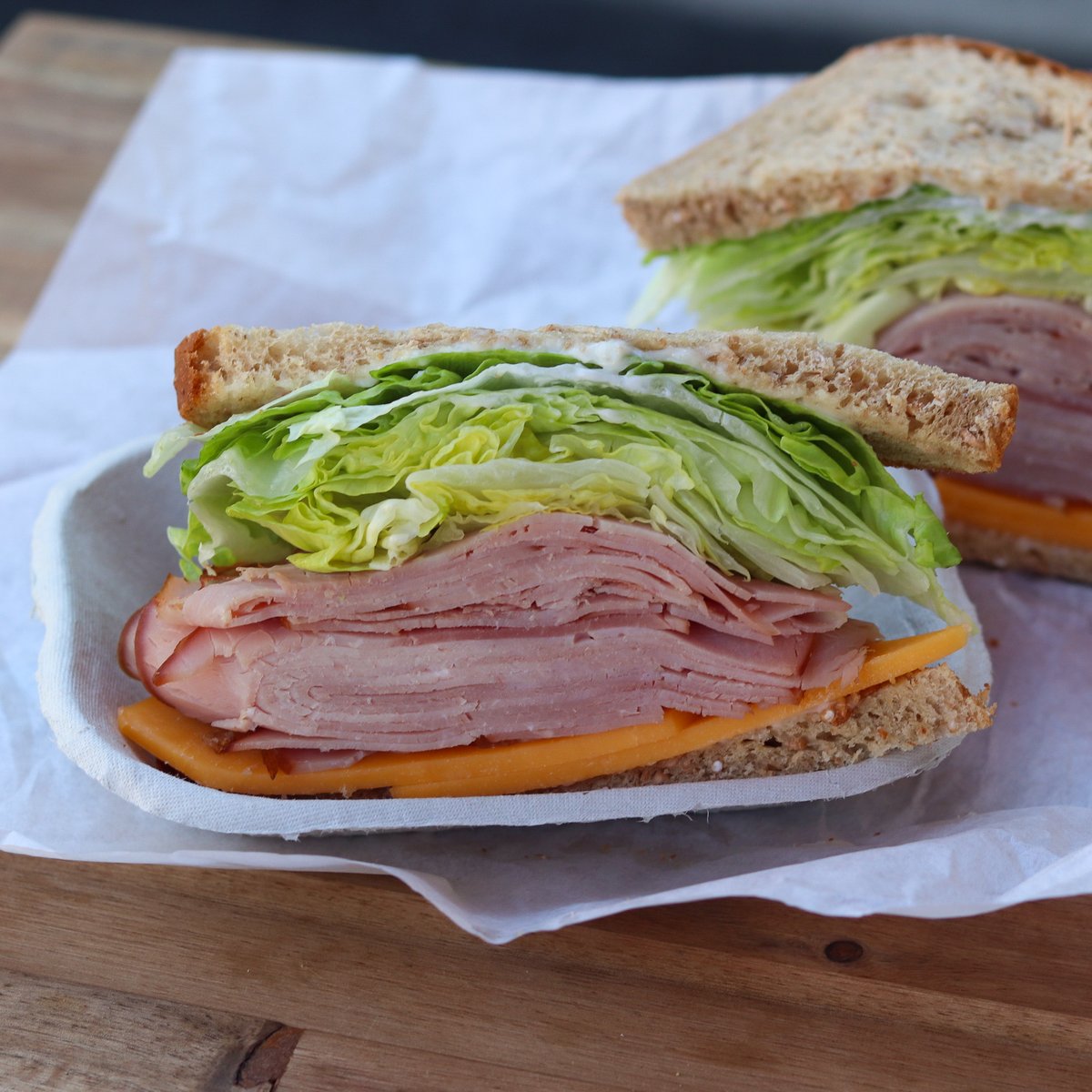 Better than whatever you packed in your lunchbox. Try our classic Ham & Cheese sandwich today at The Apple Pan! #classic #oldschool #baglunch #lunchbox #hamsando #hamandcheese