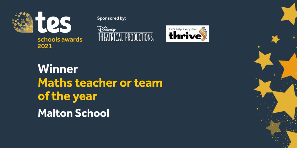 tes's tweet photo. Congratulations to the whole team at @maltonschool for winning the award for maths teacher or team of the year! #TesAwards
https://t.co/z4HSuY4Ebj https://t.co/323KwJtjvH