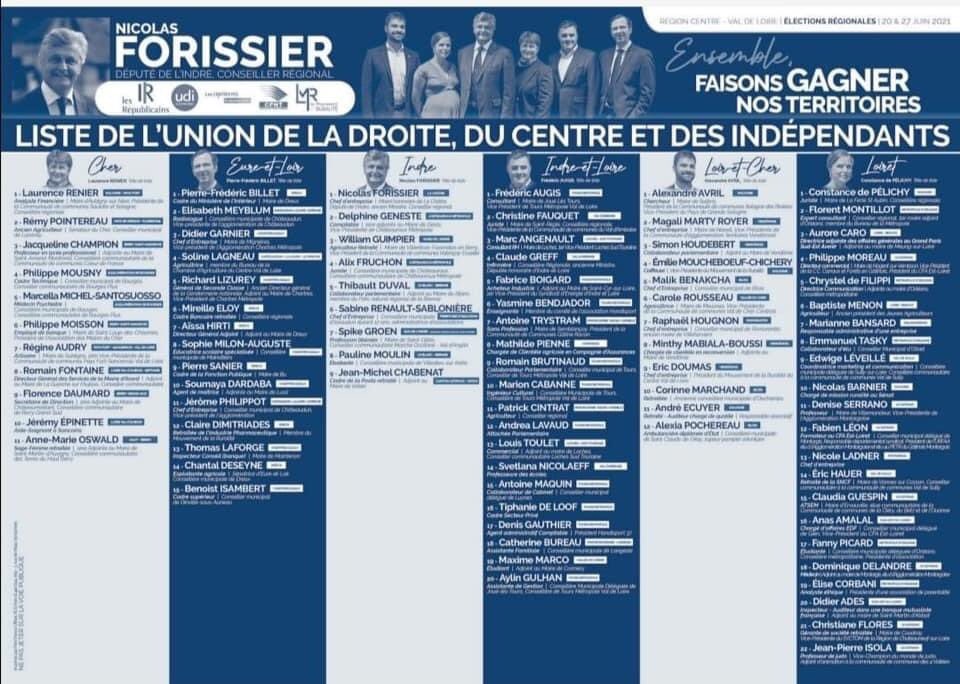 Rbrutinaud's tweet image. Dimanche, votez @N_Forissier pour la liste de l’alternance en région #CentreValdeLoire 🗳💪🏼