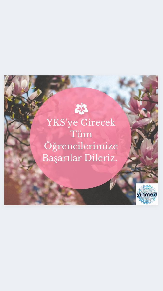 YHMED16's tweet photo. YKS'ye Girecek Tüm Öğrencilerimize Başarılar Dileriz. https://t.co/ADsa7BPcAF