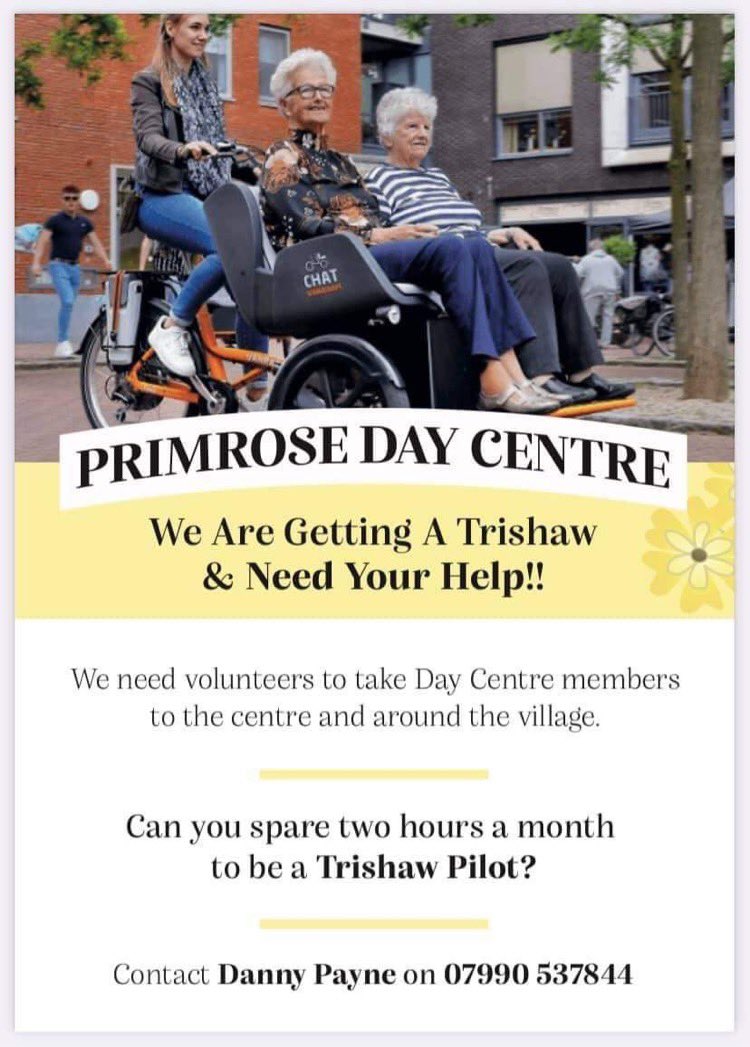 Can you help in Ormiston to support Day Centre members to get around the village? Get in touch with our Danny if you can <a href="/OrmistonBlooms/">OrmistonBloomsTogether</a> <a href="/elcourier/">East Lothian Courier</a> <a href="/SDavieELC/">SDavieELC</a> <a href="/elcourier/">East Lothian Courier</a> <a href="/FriendsOrmiPark/">FriendsOrmiPark</a>