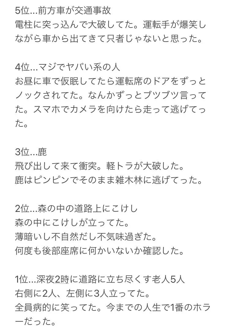 車を運転してて怖かったランキング！！安全運転をしていても怖い思いをすることもあるので気を付けて！