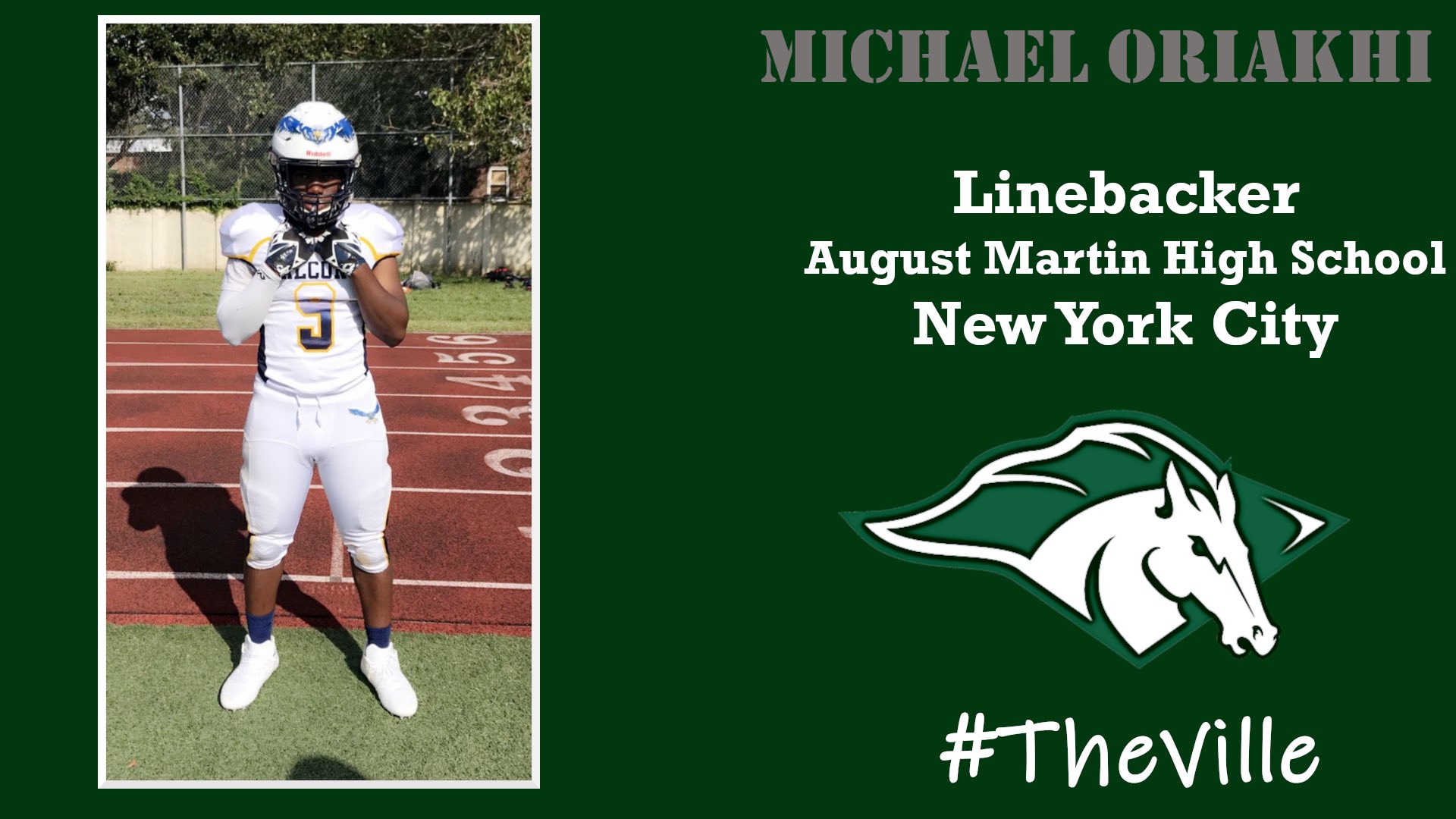 SUNY Morrisville Football on Twitter "Michael Oriakhi August Martin High School to the