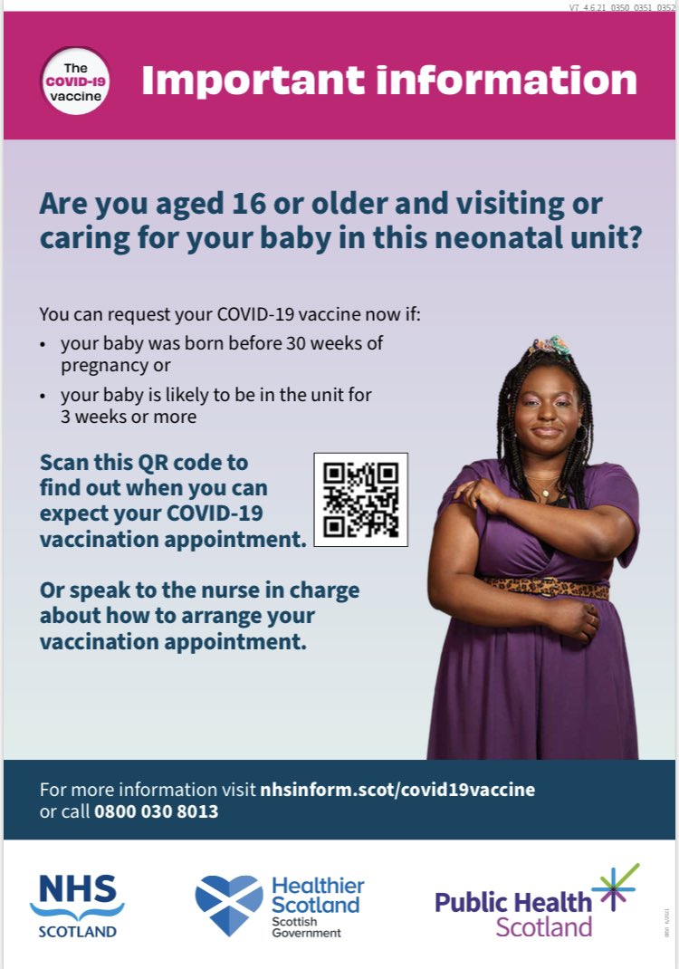 If you have a baby in the Neonatal Unit you can now arrange a Covid vaccine to protect yourselves and your baby. Look out for the info posters in the unit. <a href="/PRM_NEO_Team/">PRM NEO Team</a> <a href="/neonatalrah/">Royal Alexandra Hospital Neonatal Unit</a> <a href="/wishawneonatal/">Wishaw Neonatal</a> <a href="/AberdeenFiCare/">Aberdeen Neonatal unit</a> <a href="/NICUNinewells/">NICUNinewells</a>