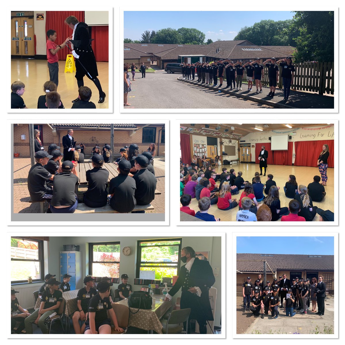 #NxtGen Sharron & @GPMonmouthshire Inspector Hughes had the pleasure of accompanying @HighSheriffGwent to vist the @MinipoliceR of @UndySchool Lots of questions from Yrs 5 & 6 about the High Sheriff role, uniform and sword. @gwentpolice @NationalVPC @GwentPCC