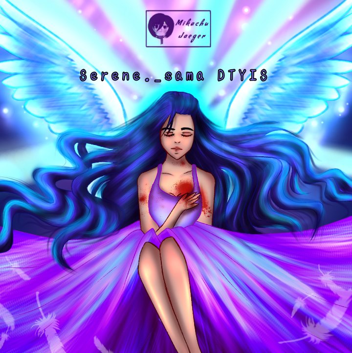 Mikachu_jaeger's tweet photo. First DTIYS challenge from a friend of mine :) 
#mikachuart #art #dtiys #purple #blue #angel #myart #ibisPaintX https://t.co/IGAbHa9jth