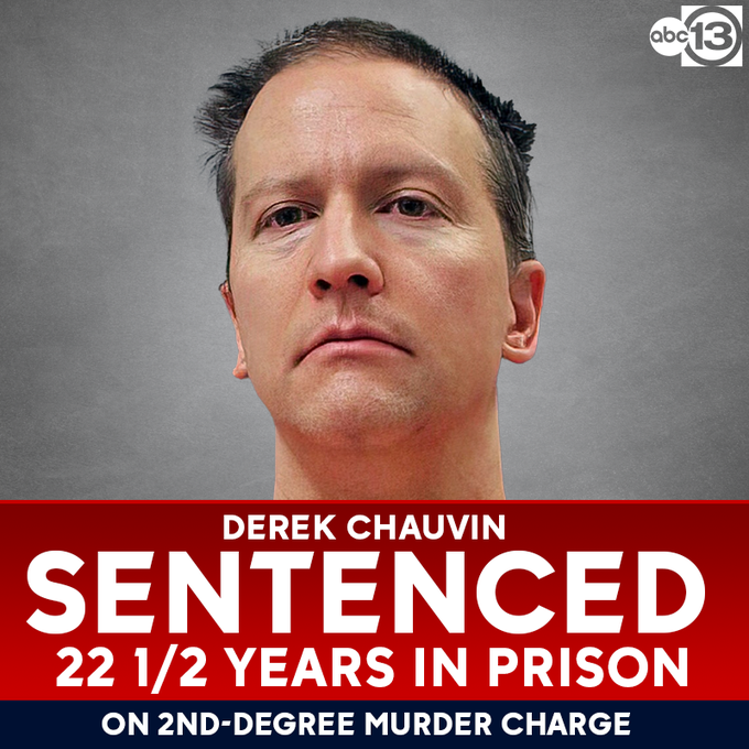 #DerekChauvin is a convicted murderer sentenced to 22.5 years in prison. 
Imagine if you will that #Chauvin was black and #GeorgeFloyd was white. It is fair to assume #LifeInPrison would be the sentence. 
#Murderer 
#NoJusticeNoPeace 
#DerekChauvinTrial and #racism