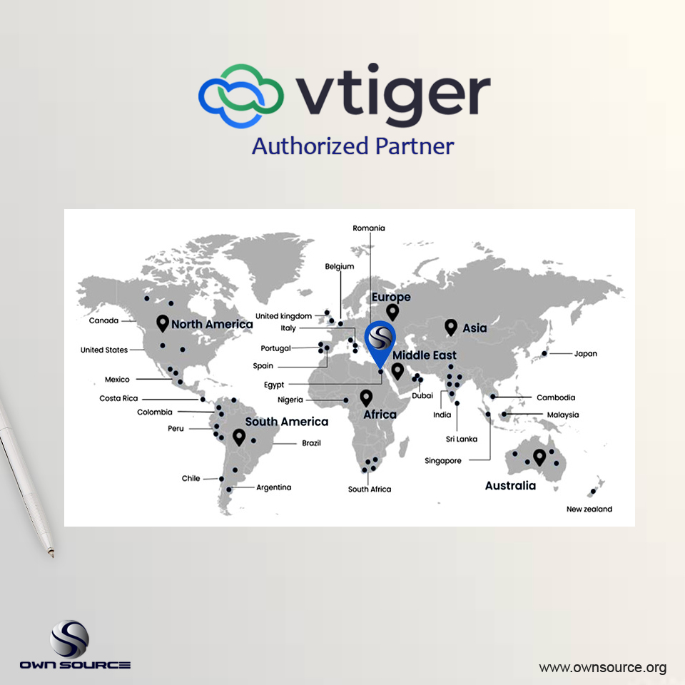 OwnSource's tweet photo. Feel free to ask for #Vtiger #CRM products and services. And, Meet our Vtiger #CRM consultants now in Egypt. 
* For Further Details:
https://t.co/g0UoZFDTBl https://t.co/xM56AY64nG