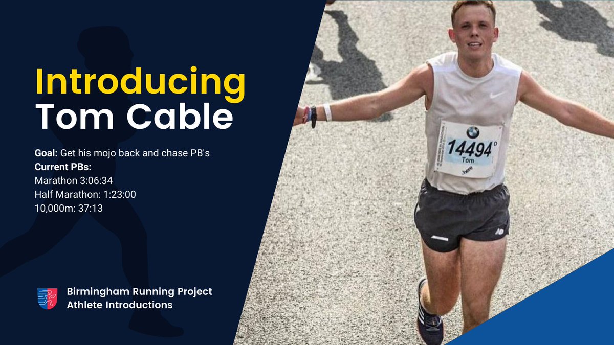 bhamrunproject's tweet image. Athlete Introductions | Tom Cable (@TomCableSS)

Meet our first #TeamBRP athlete Tom. Looking to get his mojo back and chase PB's, Tom joined the project for the awesome coaches and world-class support! 

Stay tuned as we announce our next athlete soon.

birminghamrunningproject.co.uk