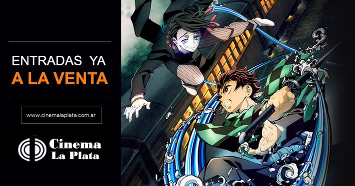 📢📢 Ya podes comprar tus entradas para ver #DemonSlayer #MugenTrain en Cinema La Plata 📢📢 Estrena el 1• de Julio!
🎟 Venta disponible en cinemalaplata.com.ar y en nuestras boleterías 🎟