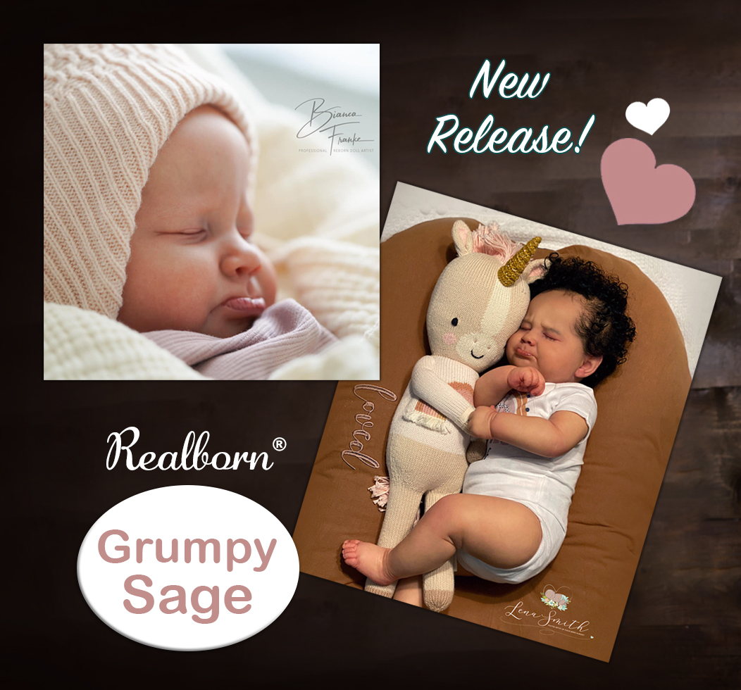 Bountiful_Baby's tweet photo. We have the most adorable new release! Grumpy Sage is available now. Her release is featured on our home page at: https://t.co/CDvNuEDYMe. She would make the perfect twin for Happy Sage (who is also featured on our home page now). https://t.co/eoSVRcb7e6