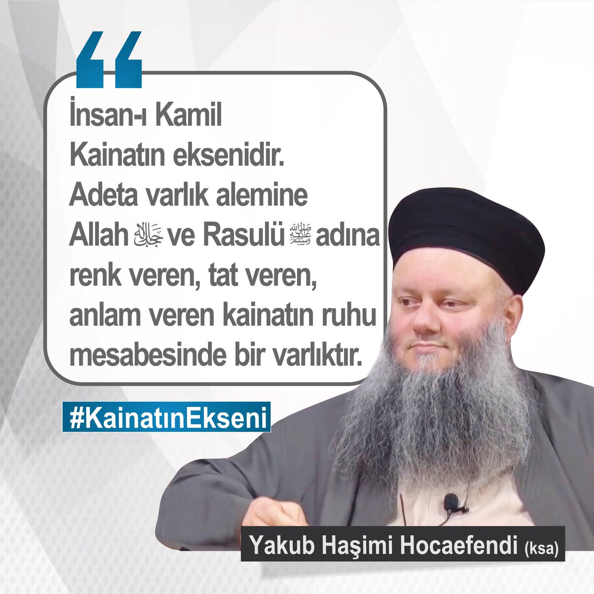 gulzarihacegan's tweet photo. #KainatınEkseni

İnsan-ı Kamil Kainatın eksenidir...

Yakub Haşimi Hocaefendi https://t.co/m9ZILlMpmr