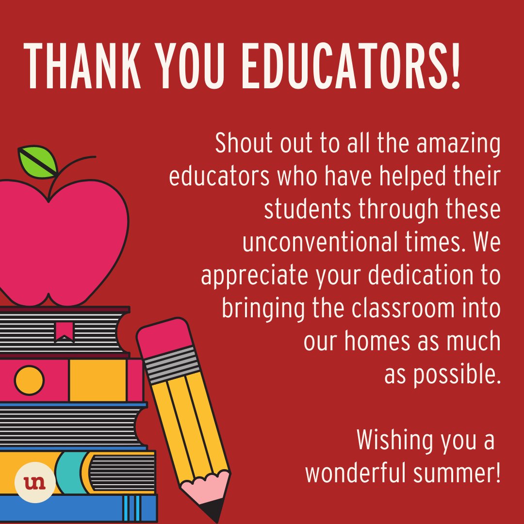Thank you to all the educators who have helped their students through these unconventional times. We at #unlearn wish you all a wonderful summer!

Tag/share with any educator(s) you'd like to appreciate!

#thankyouteachers #thankyoueducators  #lastdayofschool2021