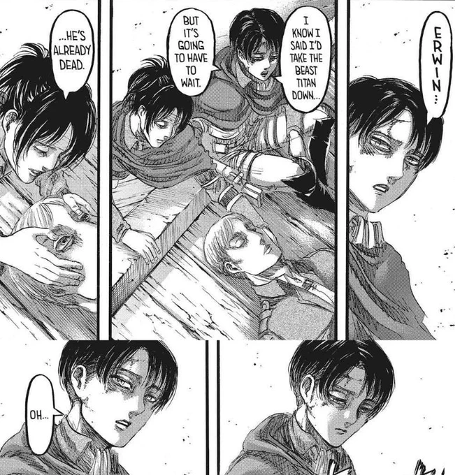 Eruri had the italicized 'oh' moment but it's just tragedy 