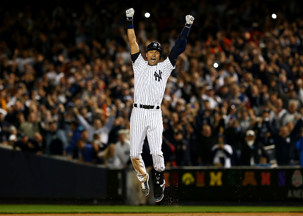 andscape's tweet photo. - 14x All-Star
- 5x World Series champion
- 5x Gold Glove winner
- 5x Silver Slugger
- World Series MVP (2000)
- AL Rookie of the Year (1996)
- 3,465 career hits

Happy Birthday to The Captain, Derek Jeter! https://t.co/1ZgkhIreF6