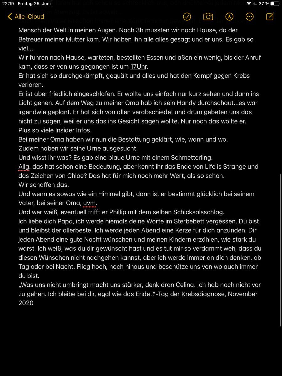 ungeschnittenx's tweet photo. 25.06.2021✝️
Stolzer Vater, 
bester Freund,
guter Sohn,
starker Ehemann,
UVM.
Ein Mann, mit dem ich immer #ungeklickt enjoyd habe.
Ein Mann, der so stark war, all‘ unserer Probleme tragen zu wollen
Ein Mann, der all‘ unsere Träume ermöglichen wollte
Nun ist er nicht mehr da. https://t.co/iJbr3756k0