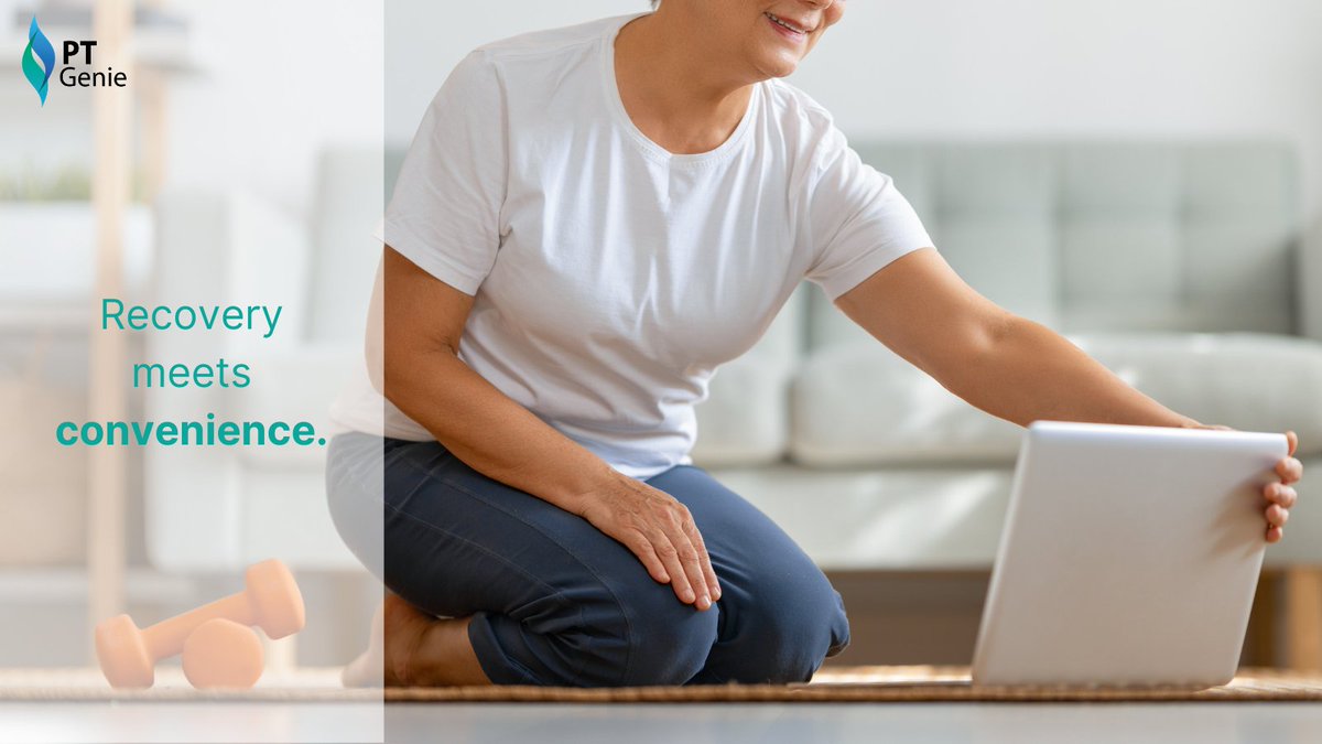 pt_genie's tweet photo. PT Genie is your #digitalhealth solution for home exercise program.

Our virtual hybrid care model incorporates in-office visits, #telehealth appointments and monitored in-home exercise program.

Recovery meets convenience for rehabilitation any time, anywhere. https://t.co/0kyVTdgCWf