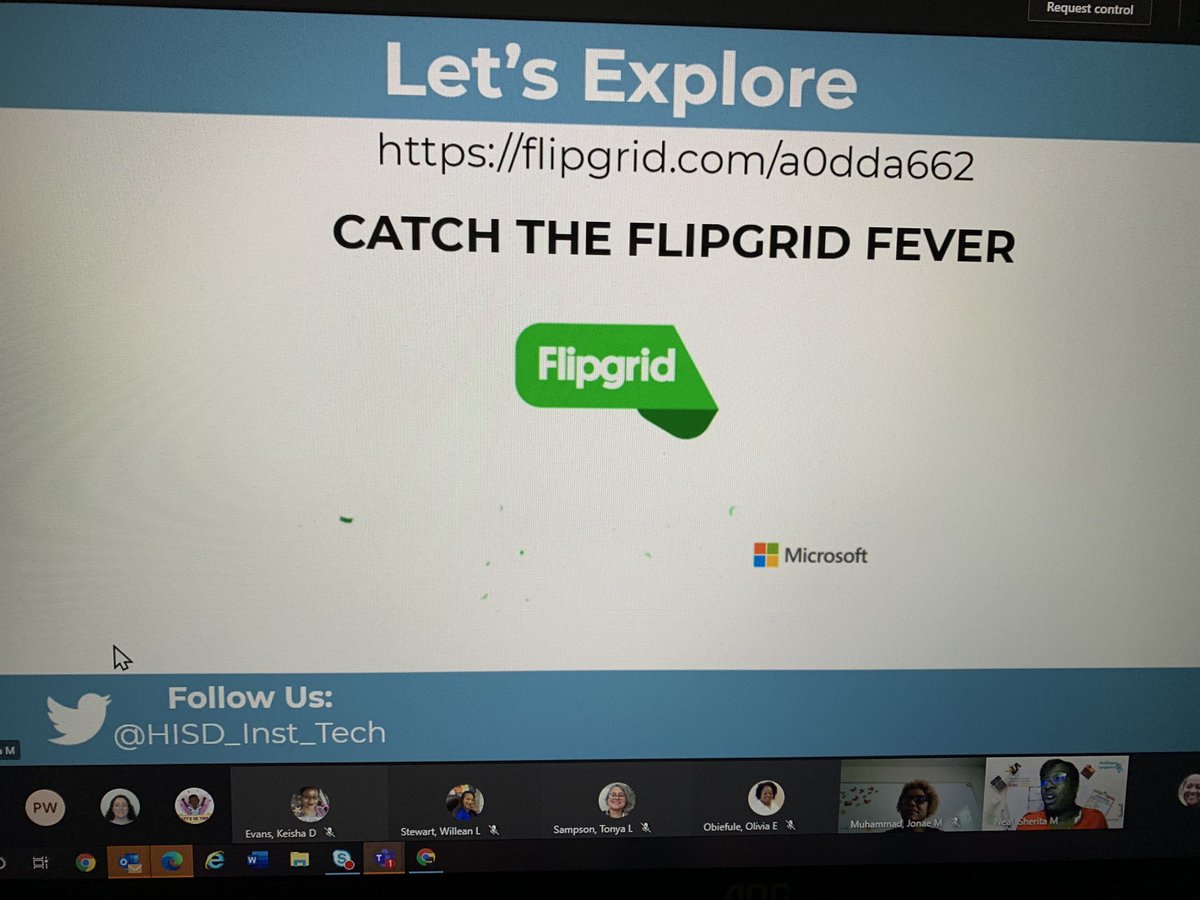 Enjoyed a great session about Flipgrid I am ready to prepare lesson by incorporating Flipgrid. @HISDMultiPrgms #MLSYM21 #MLPDTeam