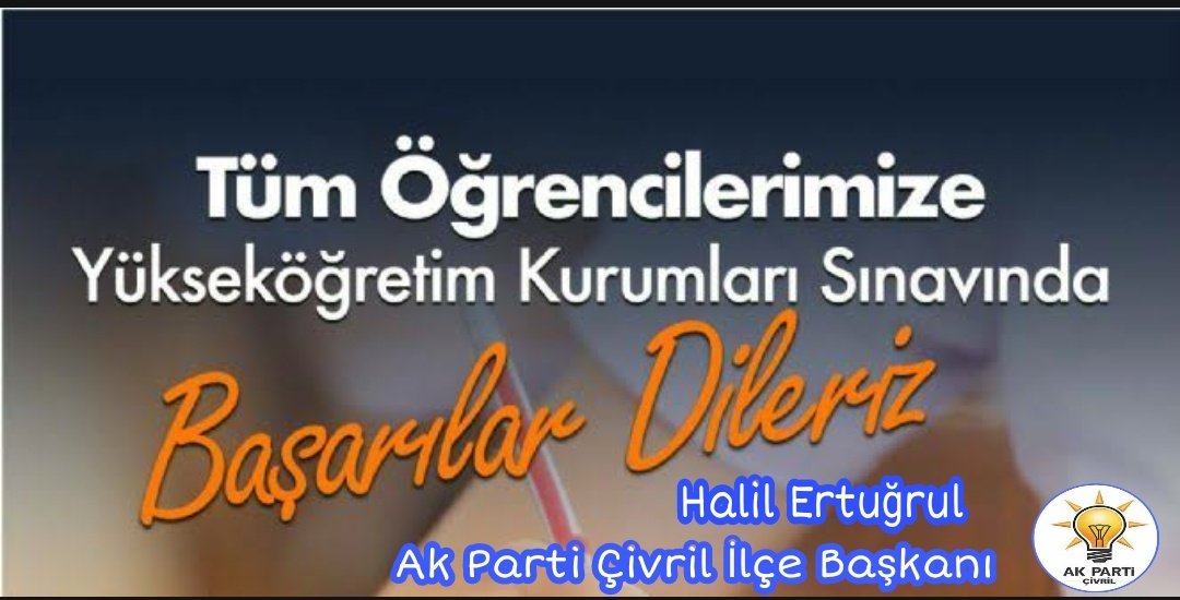 PartiCivril's tweet photo. Başarılar dileriz https://t.co/F3bmKY2rMq