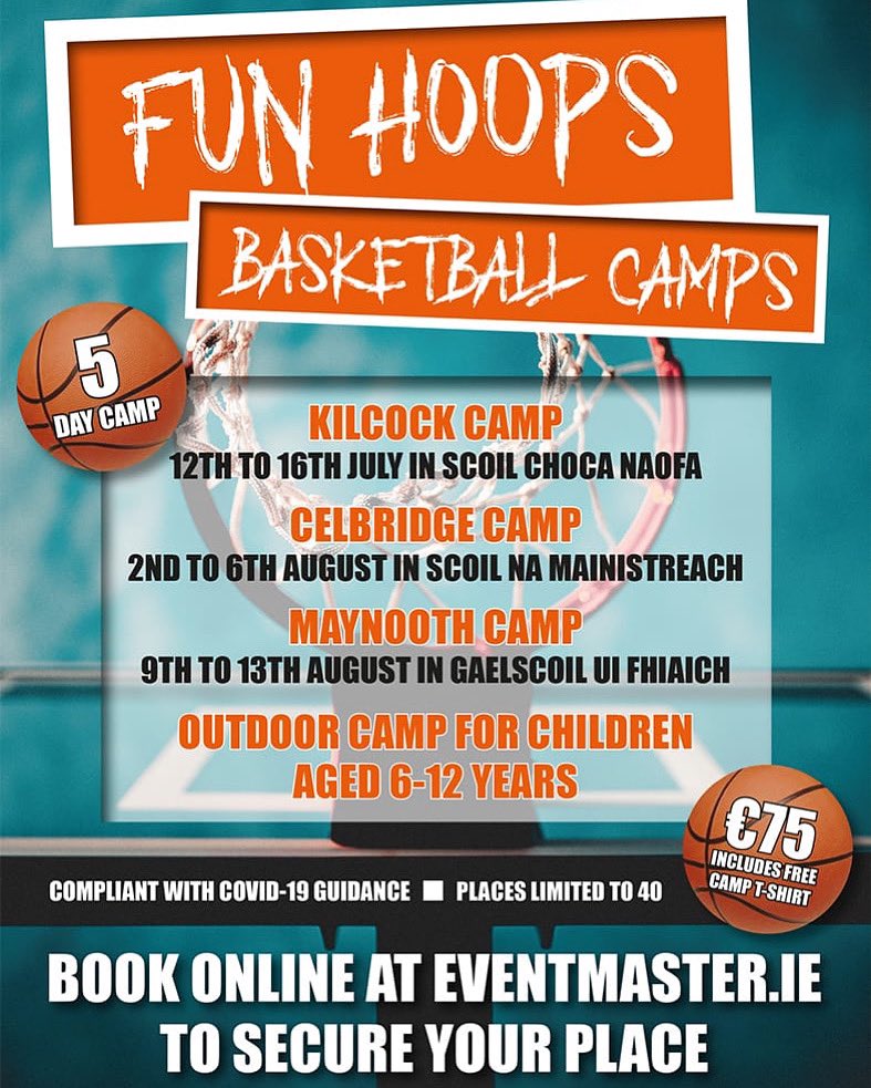 Delighted to offering camps in Kilcock, Celbridge &amp; Maynooth. Can book on eventmaster.ie