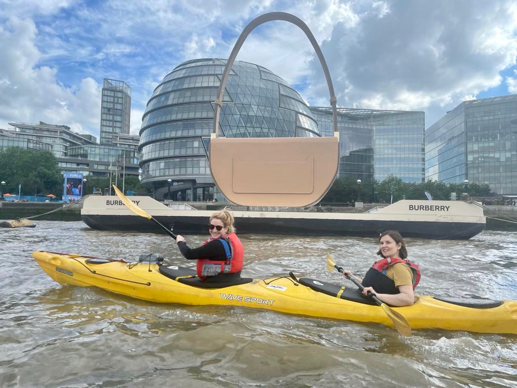Burberry handbags at dawn floating down the Thames <a href="/Burberry/">Burberry</a>